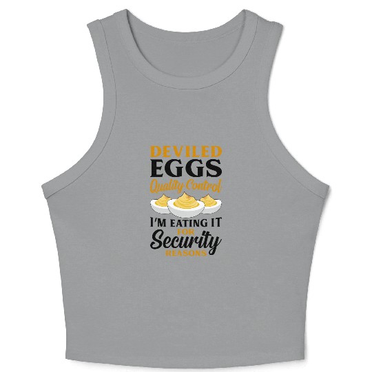 Funny Deviled Eggs Designs For Deviled Egg Lover Crop Tank Top