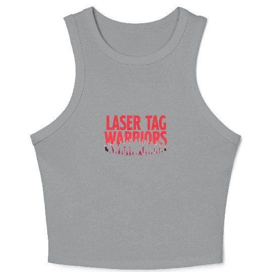 Laser Tag Champion Retro Gamer Night Out Team Crop Tank Top