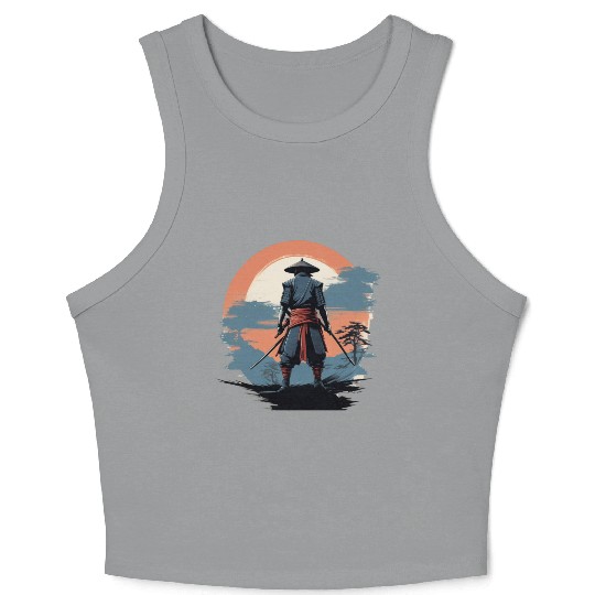 Retro Samurai Crop Tank Top