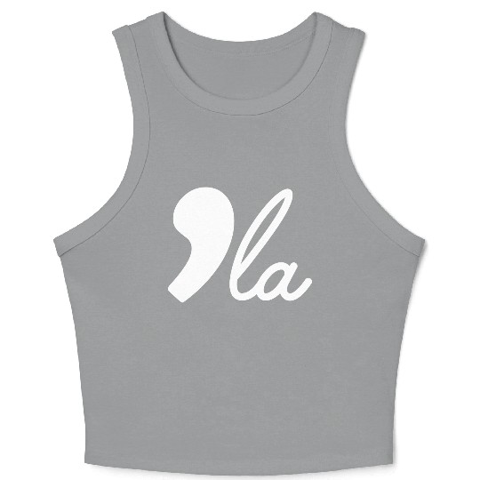 Comma La Kamala Harris White Election 2024 Crop Tank Top