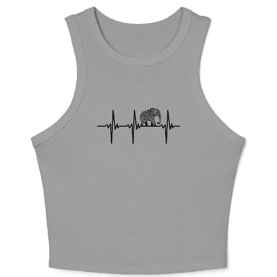 Heartbeat For Proud Elephants Crop Tank Top