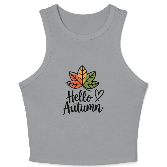 Hello autumn Crop Tank Top