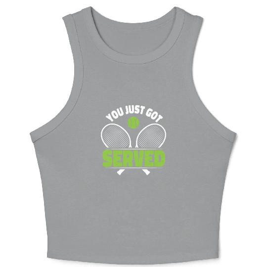 Funny Tennis Player Racket Friends Crop Tank Top