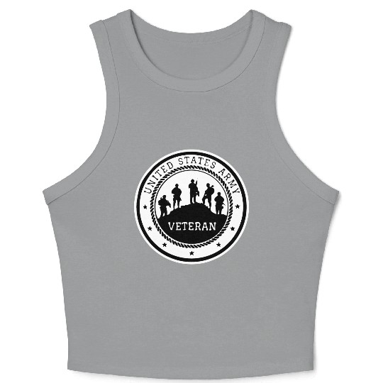 US Army Veteran LIKE US ON FACEBOOK # Crop Tank Top