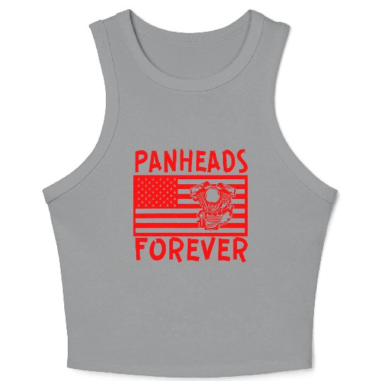 Panheads Forever LIKE US ON FACEBOOK Crop Tank Top