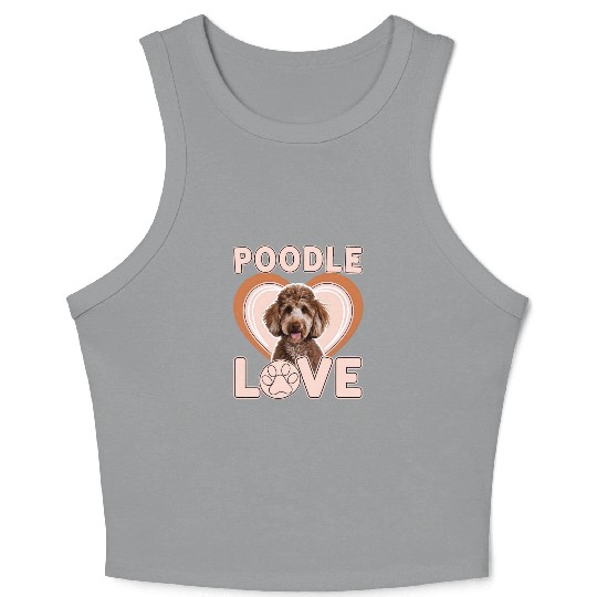 Adorable Brown Poodle for Poodle Enthusiasts Crop Tank Top