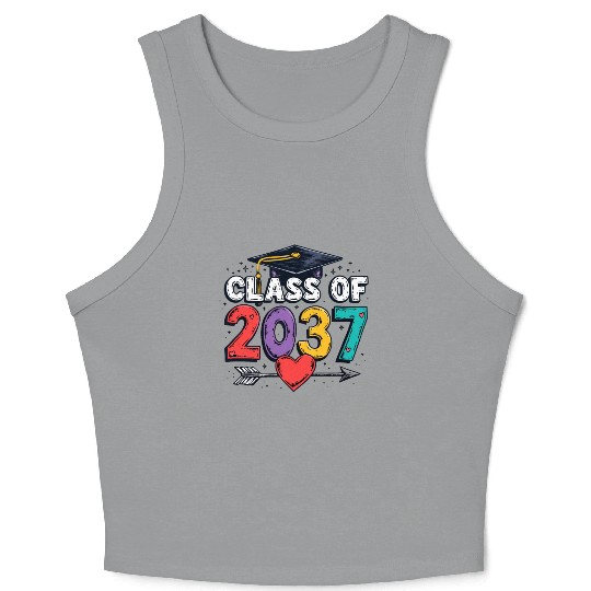 Celebrating the Class of 2037: A Colorful Future Crop Tank Top