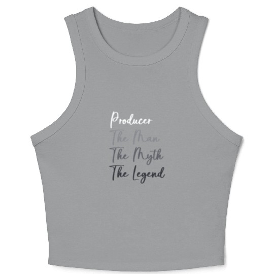Vintage Music Producer The Man The Myth The Legend Crop Tank Top
