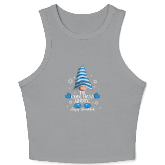 The Nana Gnome Funny Family MatchingGroup Hanukkah Crop Tank Top