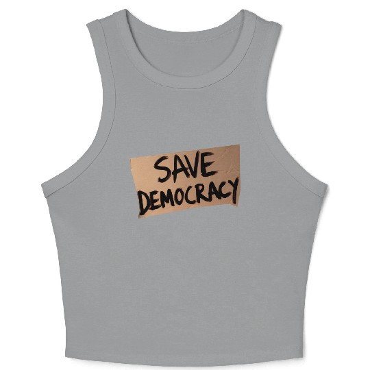 Save Democracy Crop Tank Top