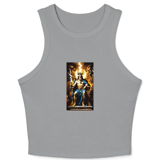 Zeus Jupiter Greek Mythology Gods Baroque Crop Tank Top