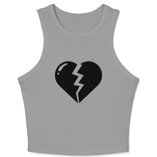 Heart broken hearts vector path16 Crop Tank Top