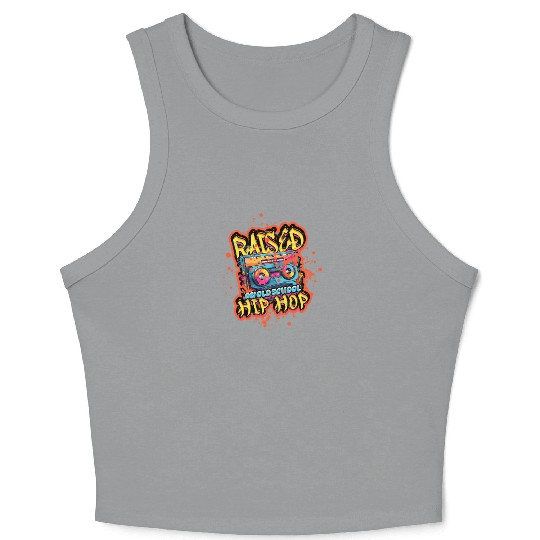 Raised On Old School Hip Hop - Music Crop Tank Top