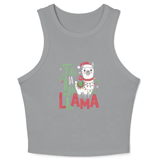 FA LA LA LLAMA Crop Tank Top