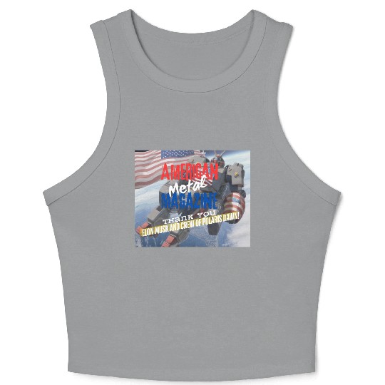 Elon Musk and Polaris Dawn crew A.M.M. 9-12 Crop Tank Top