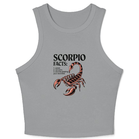 Funny Scorpio Zodiac Quote Crop Tank Top