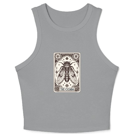 Cicada Tarot Card Brood Emergence Crop Tank Top