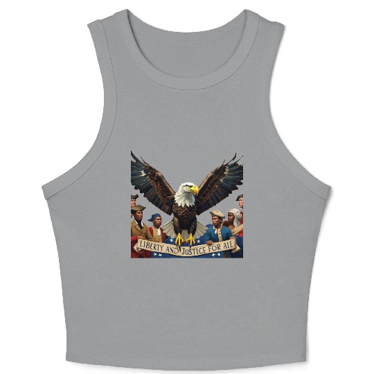 liberty and justice for all Crop Tank Top