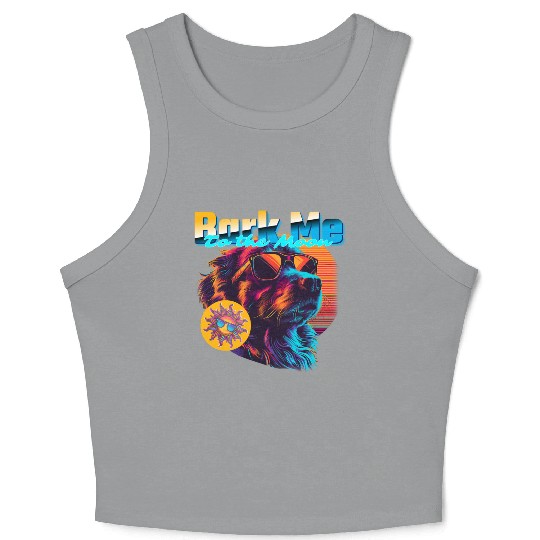 Funny "Bark Me To The Moon" Crop Tank Top