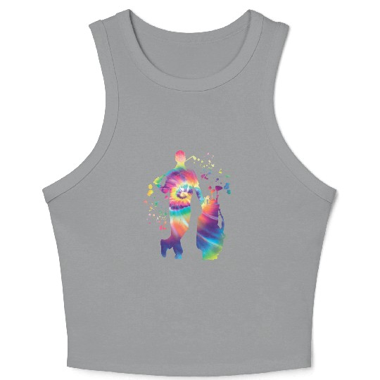 Golfer Colorsplash Kids Miniature Golf Crop Tank Top