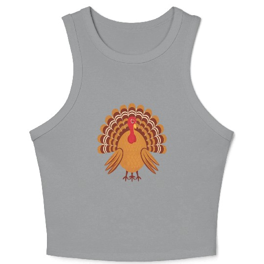 thanksgiving turkey Crop Tank Top