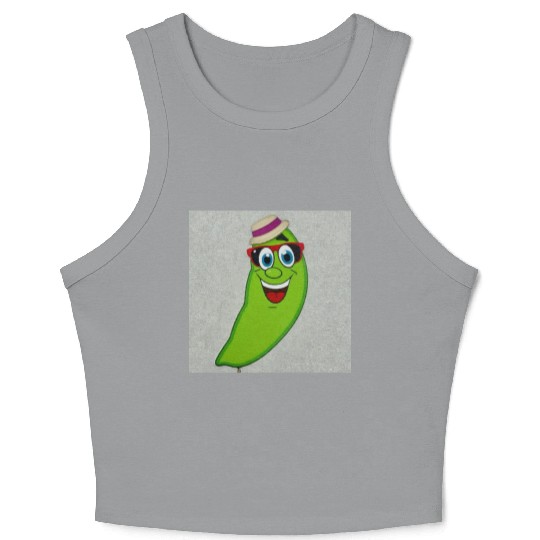 Happy Green Bean Crop Tank Top