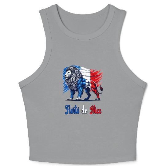 The pride of Nice flag design Crop Tank Top