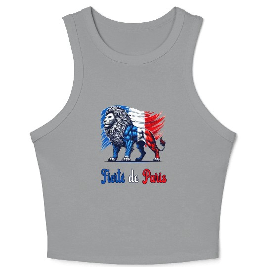 The pride of Paris flag design Crop Tank Top