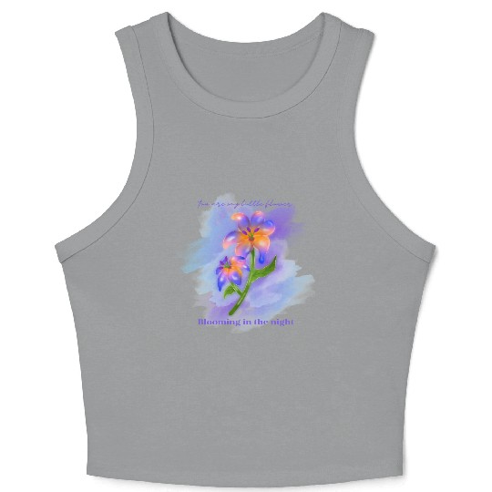 My Midnight Flower Crop Tank Top