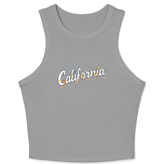 California Golden State gift Crop Tank Top
