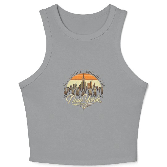 New York Skyline - Iconic Cityscape Beauty Crop Tank Top