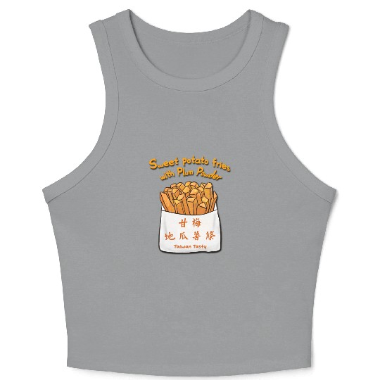 Taiwan food_ Sweet potato fries with Plum Powder Crop Tank Top