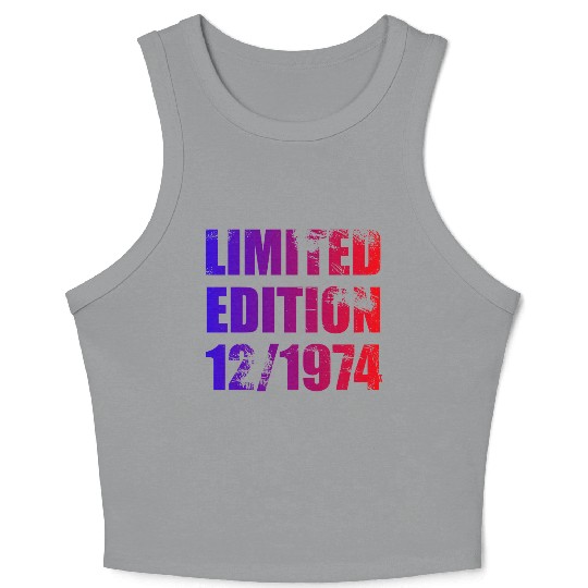 50th birthday Limited Edition 12/1974 Crop Tank Top