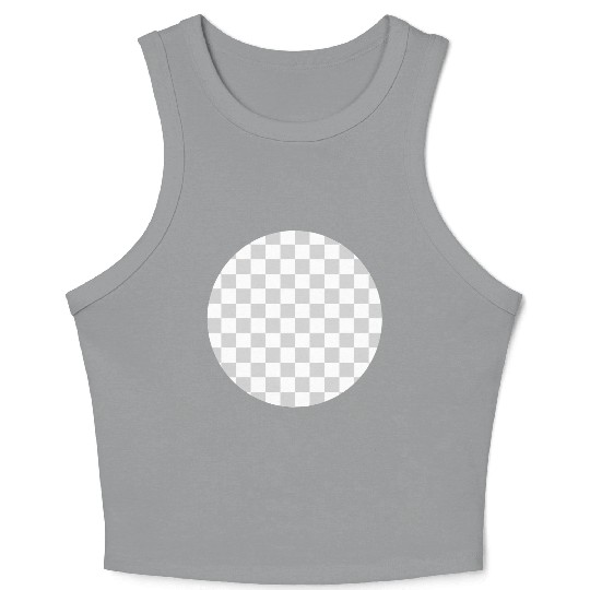 Checkered - White and Light Gray Crop Tank Top