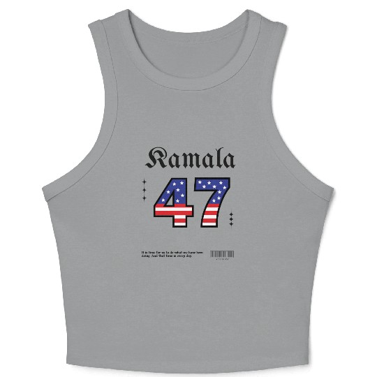 Kamala Harris 47th President USA America Election Crop Tank Top