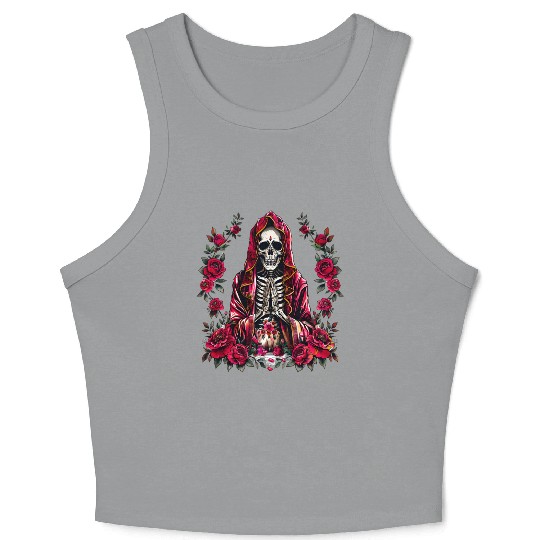 la Santa Muerte Saint Death Crop Tank Top