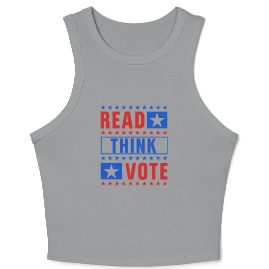 Read Think Vote - Election Crop Tank Top