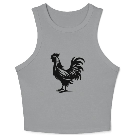 Cute Cock Pedigree Cock Large Plumage Crop Tank Top