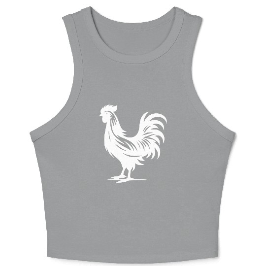 Cute Cock Pedigree Cock Large Plumage Crop Tank Top