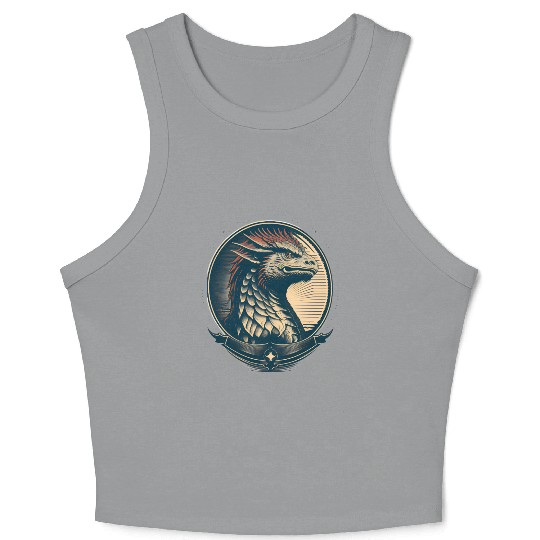 Mystic Dragon Emblem Crop Tank Top Design