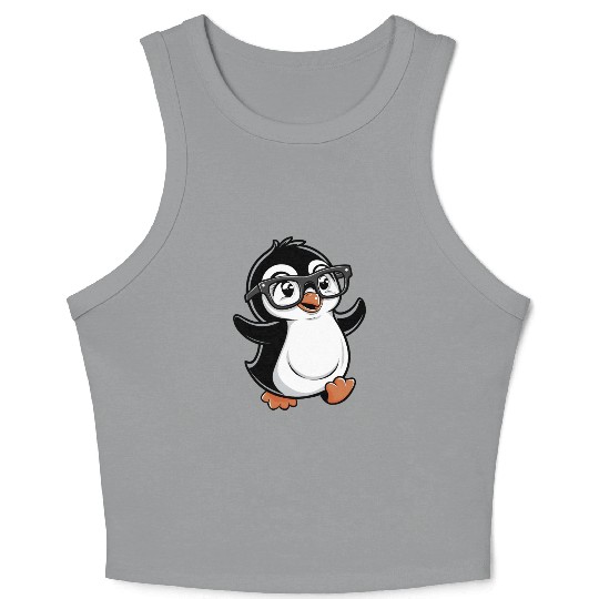 Funny Penguin , Cute Penguin , Penguin Lovers Crop Tank Top