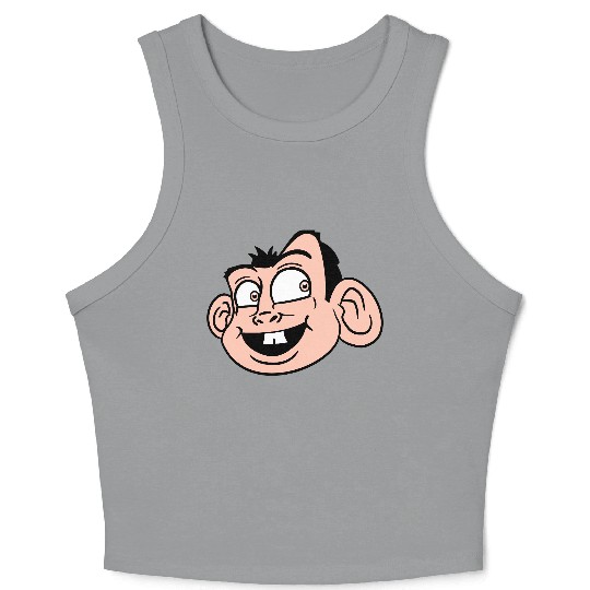 Monkey Face Sweet Cute Little Head Laughs Happy Crop Tank Top
