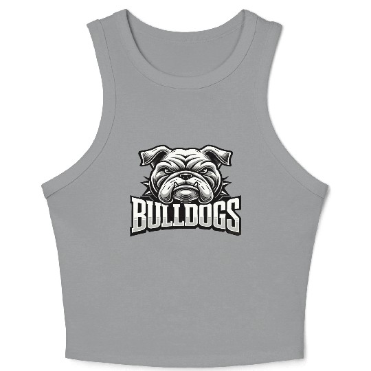Bulldogs Mascot Back To School Team Spirit Crop Tank Top