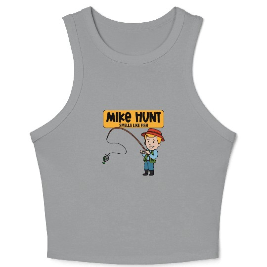 Mike Hunt Smells Like Fish Crop Tank Top