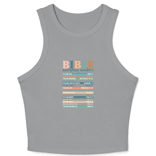 Bible Emergency Numbers Crop Tank Top