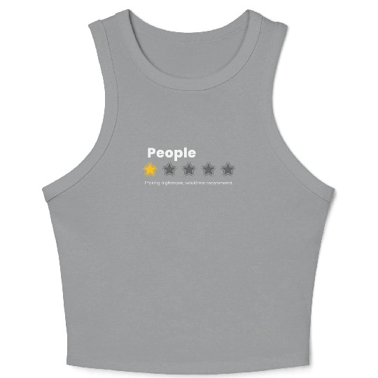 i hate people - people fcking nightmare Crop Tank Top