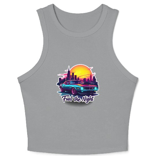 Cyberpunk Muscle Car Crop Tank Top