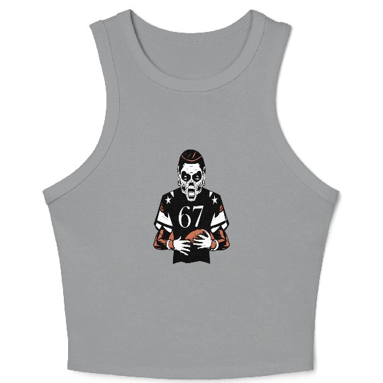 Fearless Gridiron Beast - Monster Football Player Crop Tank Top