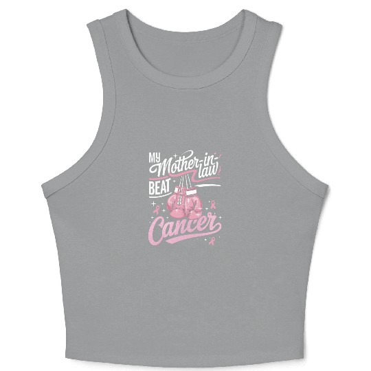 My Mother-In-Law Beat Cancer Breast Cancer Crop Tank Top