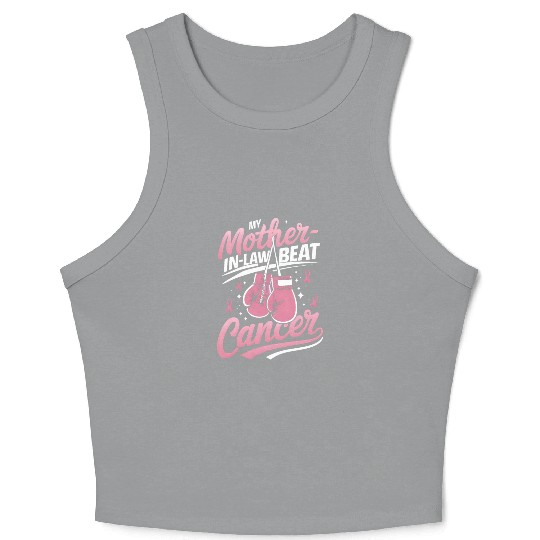 My Mother-In-Law Beat Cancer Breast Cancer Crop Tank Top